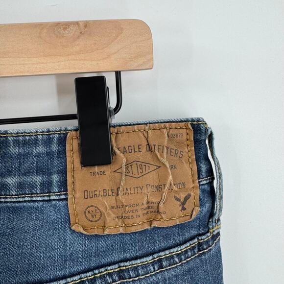 American Eagle Extreme Flex Slim Straight Jeans Dark Wash Size 34x32 - Picture 5 of 8